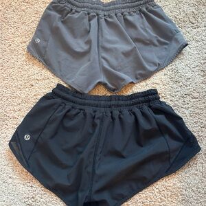 Lululemon hotty hot shorts bundle black and gray